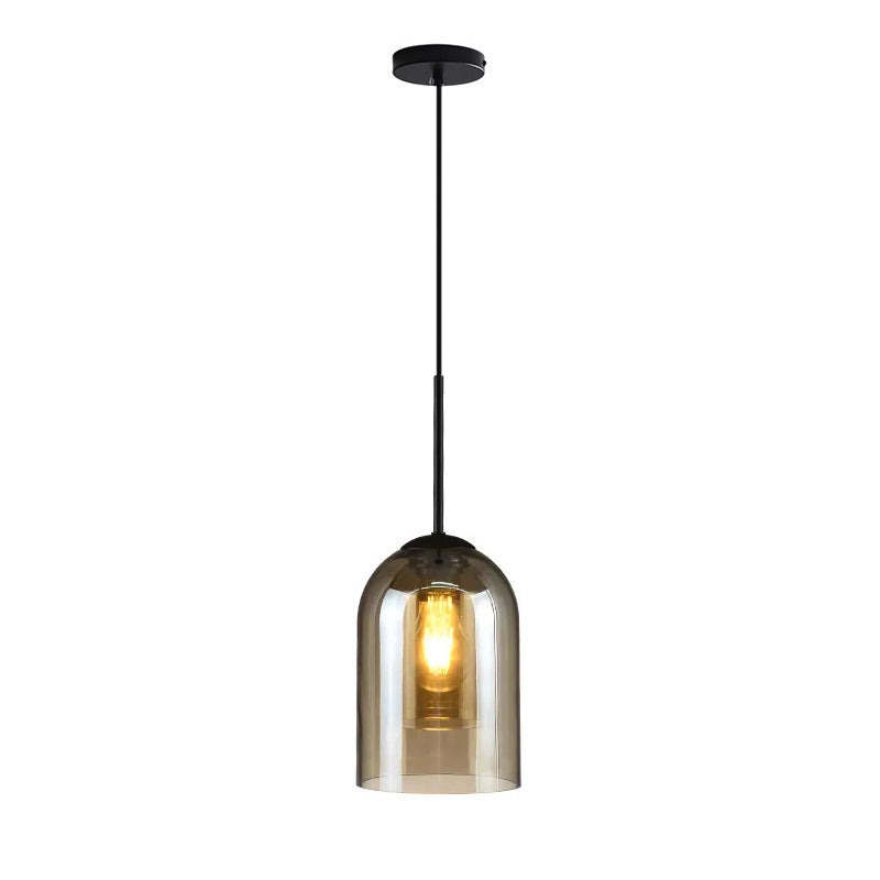 Modern Glass Pendant Ceiling Light For Bedroom - Bell Hanging Lamp