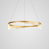 Modern Round Hanging Chandelier With Metal Suspension And Lace Decoration - Ideal For Living Room