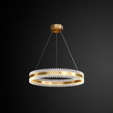 Contemporary Metal Chandelier Pendant Light - Interlace Rings Design For Living Room Gold / 16