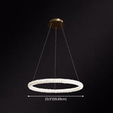 Modern Crystal Pendant Chandelier Light For Restaurants - Sleek Circular Design