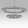 Stainless Steel Interlace Rings Pendant Light For Modern Bedrooms Clear / 8’ + 16’ Natural