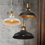Industrial Style Metal Pendant Light Fixture For Shaded Restaurant - Hanging Kit