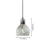 Contemporary Gourd Glass Pendant Light Fixture For Lounge