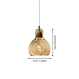Contemporary Gourd Glass Pendant Light Fixture For Lounge