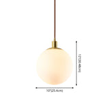 Contemporary Gold Pendant Light Fixture - Glass Spherical Hanging For Bedroom
