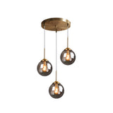 Modern Minimalist Glass Sphere Pendant Light Fixture For Indoor Ceiling