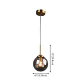 Modern Minimalist Glass Sphere Pendant Light Fixture For Indoor Ceiling