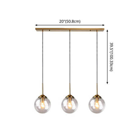 Modern Minimalist Glass Sphere Pendant Light Fixture For Indoor Ceiling