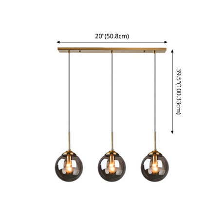 Modern Minimalist Glass Sphere Pendant Light Fixture For Indoor Ceiling