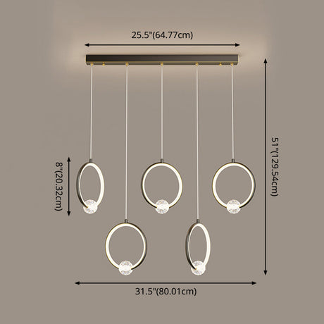 Modern Metal Led Ring Pendant Light - Stylish Indoor Lighting Fixture
