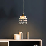 Mini Crystal Pendant Light With Brass Finish - Perfect For Coffee Shop Ambiance