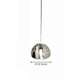 Modern Nordic Led Clear Bubble Glass Mini Pendant Light - Round Stair Hanging Lamp