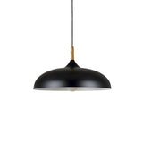 Modern Led Macaron Color Ceiling Pendant Light With Wood Lamp Socket Black / 18