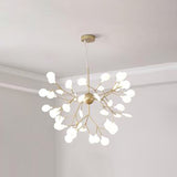 Contemporary Firefly Chandelier With Frosted Acrylic Lampshade For Living Room Ceiling 45 / Gold