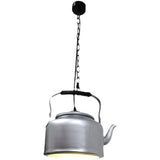Industrial Art Deco Kettle Shade Pendant Light - Metal Hanging Lamp