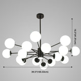 Contemporary Glass Chandelier Light For Living Room Ceiling
