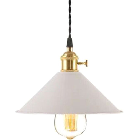 Nordic Industrial Macaron Pendant Light - Colorful Metal 1-Light Lighting White / 8.5