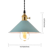 Nordic Industrial Macaron Pendant Light - Colorful Metal 1-Light Lighting