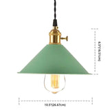 Nordic Industrial Macaron Pendant Light - Colorful Metal 1-Light Lighting