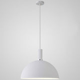 Nordic Style Metal Hemispherical Pendant Lamp - | Restaurant Ceiling Light 1 White / 14