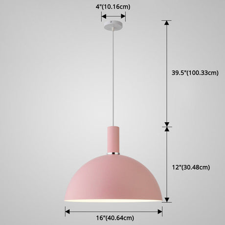 Nordic Style Metal Hemispherical Pendant Lamp - | Restaurant Ceiling Light 1