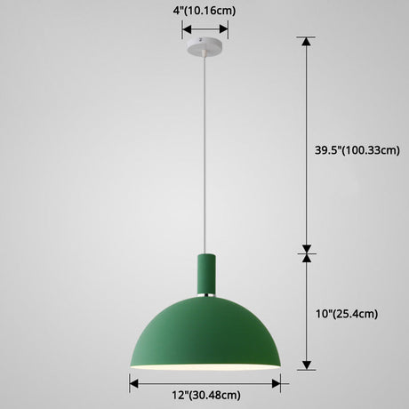 Nordic Style Metal Hemispherical Pendant Lamp - | Restaurant Ceiling Light 1