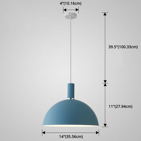 Nordic Style Metal Hemispherical Pendant Lamp - | Restaurant Ceiling Light 1