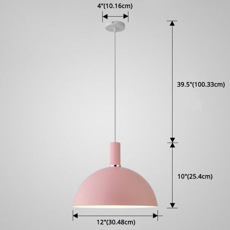 Nordic Style Metal Hemispherical Pendant Lamp - | Restaurant Ceiling Light 1