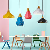 Diamond Dining Room Pendant Modern Metal Ceiling Light With 1 Hanging