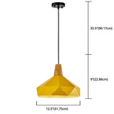 Diamond Dining Room Pendant Modern Metal Ceiling Light With 1 Hanging