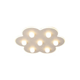 Modern Metal Led Flush Ceiling Light For Kids - Flower/Round/Square Design 8 Lights 16.5/19.5 Inch