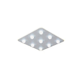 Modern Metal Led Flush Ceiling Light For Kids - Flower/Round/Square Design 8 Lights 16.5/19.5 Inch
