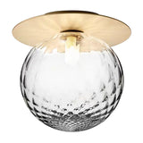 Modern Glass Semi-Flush Chandelier: 1-Light Ceiling Mount Fixture For Hallway Clear
