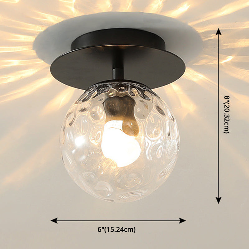 Ultra-Contemporary Prismatic Glass Flush Mount Ceiling Light For Hallway