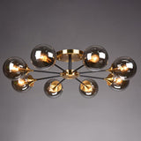 Ultra-Contemporary Sputnik Stained Glass Ceiling Light For Bedroom 8 / Smoke Gray
