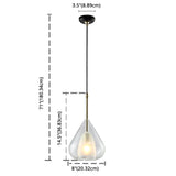 Modern Teardrop Pendant Lamp: Double Glass Living Room Lighting