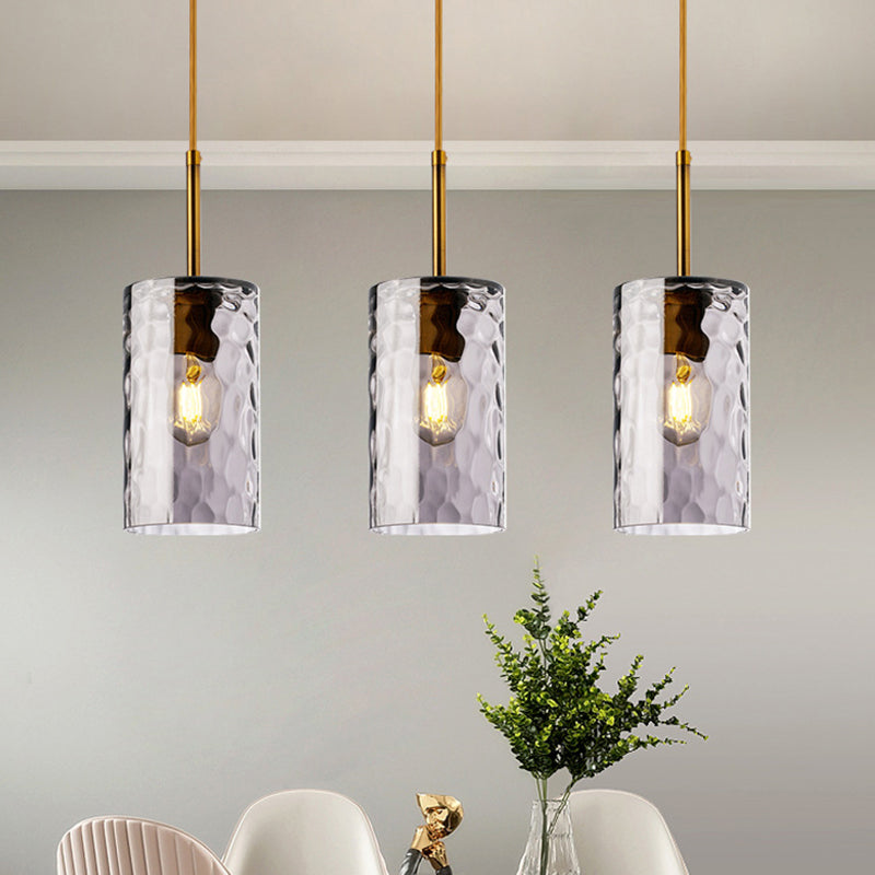 Minimalist Glass Pendant Lamp - Modern Ripple Design For Dining Room
