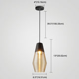 Modern Black Metal Pendant Light With Ribbed Glass Shade