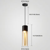 Modern Black Metal Pendant Light With Ribbed Glass Shade