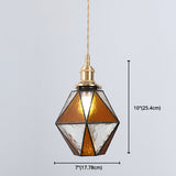 Icy Clear Glass Hanging Lamp - Tiffany-Style Geometric Pendant Light Fixture