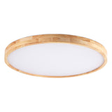 Contemporary Round Flush Mount Ceiling Light: Stylish Acrylic Chandelier For Bedrooms Wood / 12’