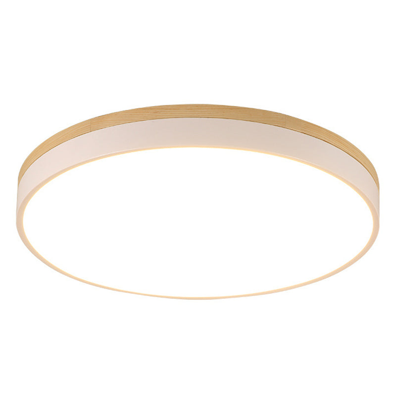 Minimalistic Flush Mount Ceiling Light - 1 Acrylic Disk Design