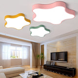 Contemporary Star Flush Mount Light Fixture - 1-Light Metal Ceiling