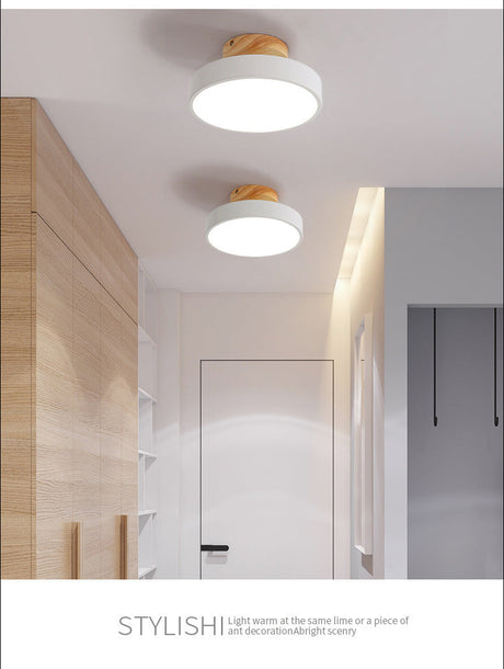 Minimalist Round Flush Mount Ceiling Light - Acrylic Chandelier For Bedroom