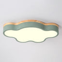Modern Cloud Flush Mount Acrylic Ceiling Light For Bedroom Green / 19.5’ White