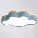 Modern Cloud Flush Mount Acrylic Ceiling Light For Bedroom Blue / 19.5’ Warm