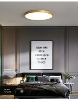 Sleek Round Led Ceiling Lamp For Modern Bedroom And Corridor Lighting - Gold Baking Paint Bezel
