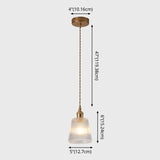 Modern Brass Bedside Pendant Lamp With Clear Glass Shade - Single-Bulb Pendulum Light