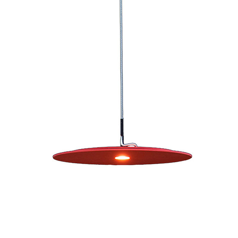 Minimalist Disk Pendant Lamp: Stylish Metal Suspension Light Fixture For Diner Bar And More