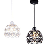 Dome-Shaped Crystal Hollow Pendant Lamp: Minimalist Modern Hanging Light Fixture